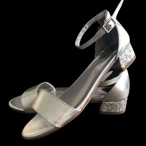 Stuart Weitzman - Silver Glitter Sandals